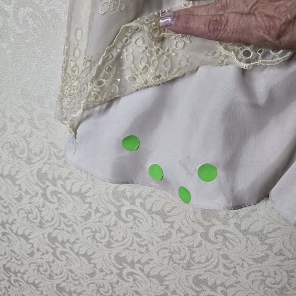 Haley Logan by Adrianna Papell Strapless Dress sz 3/4* Beige Chiffon Embroidered - Picture 6 of 16